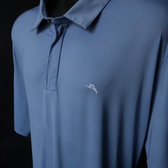 Tommy Bahama IslandZone Lt Blue MicroDot Stretch Polo (XXXL) 🌴 - Picture 2 of 8